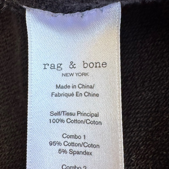 Rag and Bone Men's Black Zip-Up Hoodie, Black size Large - Picture 12 of 15